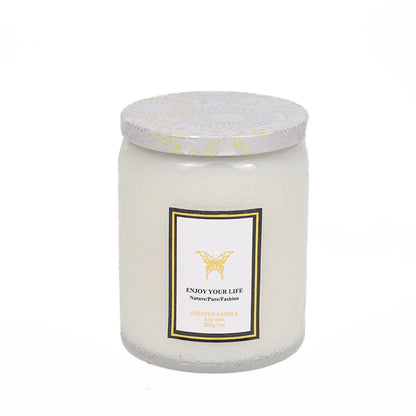 Embossed Glass Soy Aromatherapy Candles